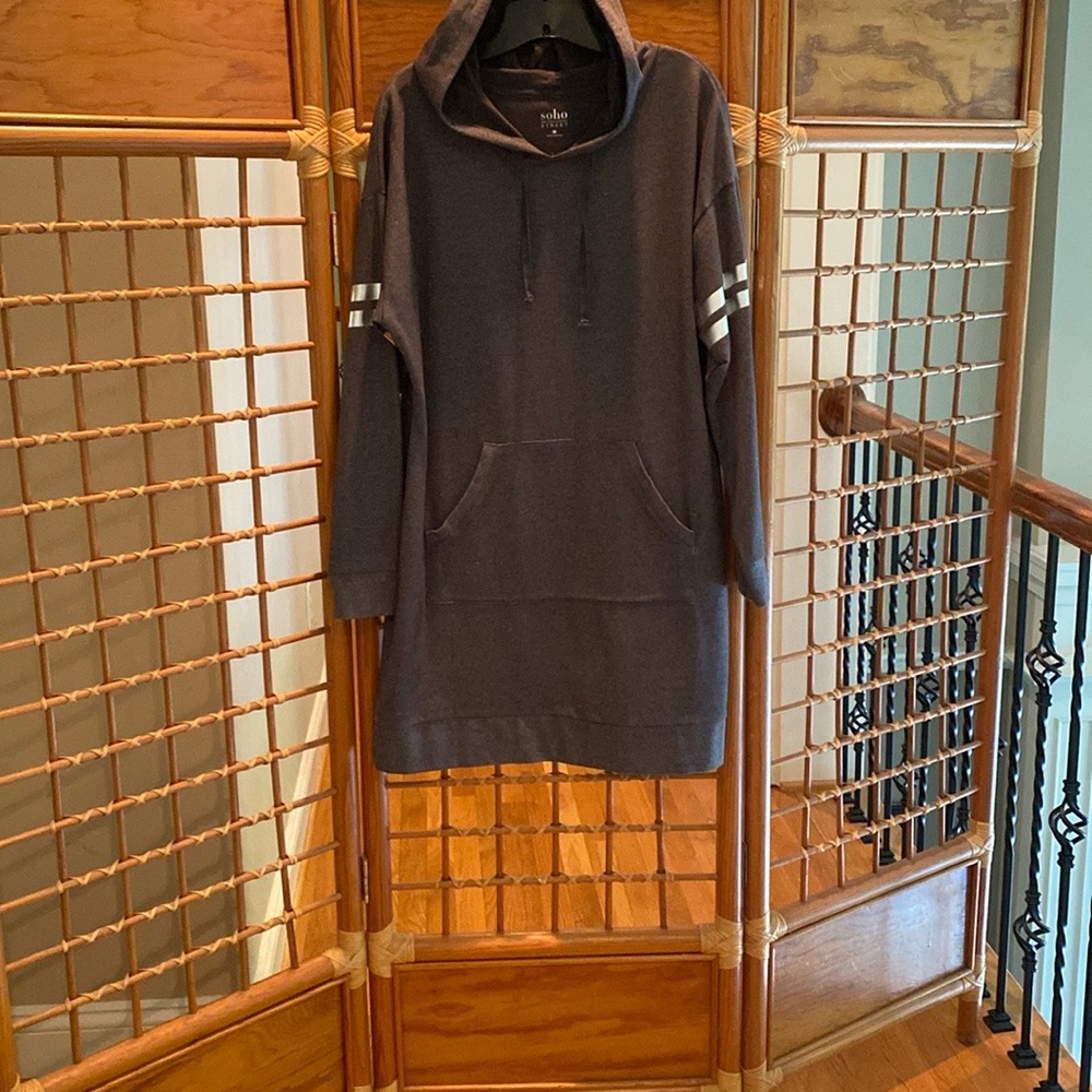 NY&C Women’s Gray Hoodie Dress w/pockets